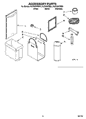 ACCESSORY  PARTS Diagram and Parts List for KUCS02CRWH1  KitchenAid Trash Compactor