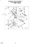 697436 BURNER ASSEMBLY Diagram and Parts List for LTG5243BW0  Whirlpool Washer Dryer Combo