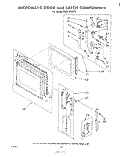 MICROWAVE DOOR AND LATCH Diagram and Parts List for RM973PXKT0  Whirlpool Microwave Oven Combo