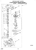 GEARCASE Diagram and Parts List for LSR6233BW0  Whirlpool Washer