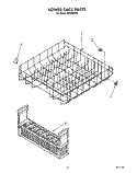 LOWER RACK Diagram and Parts List for KPDI620T0  KitchenAid Dishwasher