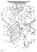 CONTROLS AND REAR PANEL PARTS Diagram and Parts List for GST9679PG2  Whirlpool Washer
