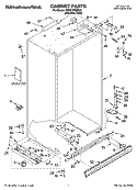 CABINET PARTS Diagram and Parts List for KSSC36FMS02  KitchenAid Refrigerator