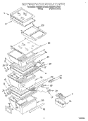 REFRIGERATOR SHELF Diagram and Parts List for 6GD25DCXHS00  Whirlpool Refrigerator