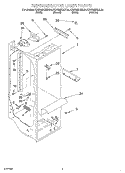 REFRIGERATOR LINER Diagram and Parts List for KSRS22KGBL04  KitchenAid Refrigerator