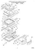 REFRIGERATOR SHELF Diagram and Parts List for KSRE22FHBT01  KitchenAid Refrigerator