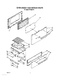 OVEN DOOR AND BROILER Diagram and Parts List for SF3020SRW6  Whirlpool Range