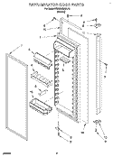 REFRIGERATOR DOOR, LIT/OPTIONAL Diagram and Parts List for KSRB25QABL10  KitchenAid Refrigerator