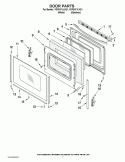 DOOR PARTS Diagram and Parts List for YGFE471LVS1  Whirlpool Range