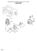 MAGNETRON AND AIR FLOW Diagram and Parts List for MT7116XDQ0  Whirlpool Microwave