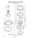 AGITATOR, BASKET AND TUB Diagram and Parts List for LA5570XPW5  Whirlpool Washer