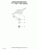 LOWER WASHARM PARTS Diagram and Parts List for GU3200XTXQ4  Whirlpool Dishwasher