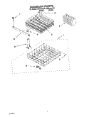 DISHRACK PARTS Diagram and Parts List for RUD5000KQ1  Roper Dishwasher