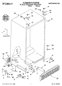 CABINET, LITERATURE Diagram and Parts List for CS25AFXKT01  Crosley Refrigerator