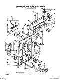 CONTROLS AND REAR PANEL Diagram and Parts List for LA8580XWF2  Whirlpool Washer