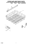 UPPER RACK AND TRACK PARTS Diagram and Parts List for KUDI01DLBL3  KitchenAid Dishwasher