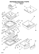 REFRIGERATOR SHELF PARTS Diagram and Parts List for 4KSRS22CHT03  KitchenAid Refrigerator