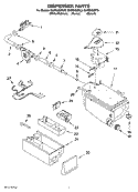 DISPENSER PARTS Diagram and Parts List for GHW9400PW3  Whirlpool Washer