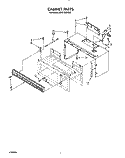CABINET Diagram and Parts List for MH6100XYB0  Whirlpool Microwave