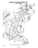 CONTROLS AND REAR PANEL Diagram and Parts List for LA7400XMW3  Whirlpool Washer