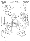 OVEN Diagram and Parts List for RBS275PDQ4  Whirlpool Wall Oven