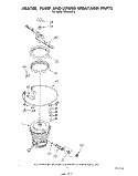 HEATER, PUMP AND LOWER SPRAYARM Diagram and Parts List for DU5040XP2  Whirlpool Dishwasher