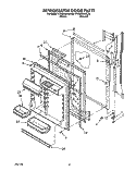 REFRIGERATOR DOOR Diagram and Parts List for KTRS20MXWH20  KitchenAid Refrigerator