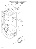 REFRIGERATOR LINER Diagram and Parts List for KSRE25FHBT00  KitchenAid Refrigerator