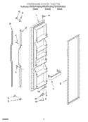 FREEZER DOOR Diagram and Parts List for KSRS25KGBT03  KitchenAid Refrigerator