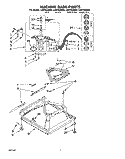 MACHINE BASE Diagram and Parts List for LSR7233BQ0  Whirlpool Washer