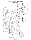 CONTROLS AND REAR PANEL Diagram and Parts List for GLA5580XSF3  Whirlpool Washer