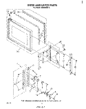 DOOR AND LATCH Diagram and Parts List for RM288PXP0  Whirlpool Microwave Oven Combo
