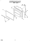 FREEZER DOOR Diagram and Parts List for KTHD18KDWH00  Whirlpool Refrigerator