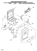 DISPENSER FRONT PARTS Diagram and Parts List for KSRP25FSBL00  KitchenAid Refrigerator
