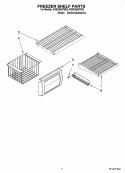 FREEZER SHELF PARTS Diagram and Parts List for KSSO36QTX03  KitchenAid Refrigerator