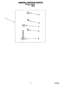 MISCELLANEOUS  PARTS, OPTIONAL PARTS (NOT INCLUDED) Diagram and Parts List for IP45003  Inglis Washer