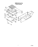 BROILER Diagram and Parts List for FGP345VW2  Roper Range
