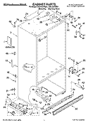 CABINET PARTS Diagram and Parts List for KBLV36FPM01  KitchenAid Refrigerator