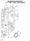 REFRIGERATOR LINER PARTS Diagram and Parts List for KSRT25CRBL00  KitchenAid Refrigerator