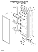 REFRIGERATOR DOOR PARTS Diagram and Parts List for KSRB22FKSS04  KitchenAid Refrigerator