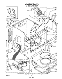 CABINET Diagram and Parts List for LG5801XPW0  Whirlpool Dryer