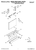 DOOR AND PANEL PARTS Diagram and Parts List for KUDS01DLSS2  KitchenAid Dishwasher