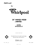 SECTION Diagram and Parts List for RH9330XL0  Whirlpool Range Hood
