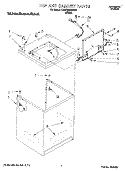 TOP AND CABINET, LIT/OPTIONAL Diagram and Parts List for KAWE565BWH1  KitchenAid Washer