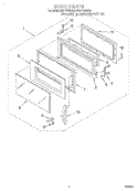 DOOR Diagram and Parts List for MH7110XBQ6  Whirlpool Microwave