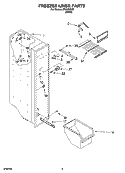 FREEZER LINER PARTS Diagram and Parts List for IRQ226300  Inglis Refrigerator