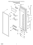REFRIGERATOR DOOR Diagram and Parts List for GD25SSFCHS10  Whirlpool Refrigerator