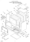 OVEN Diagram and Parts List for FEP210EN3  Roper Range