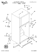 CABINET Diagram and Parts List for ET19RMXGW01  Whirlpool Refrigerator