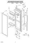 REFRIGERATOR DOOR Diagram and Parts List for KSRG27FKWH04  KitchenAid Refrigerator